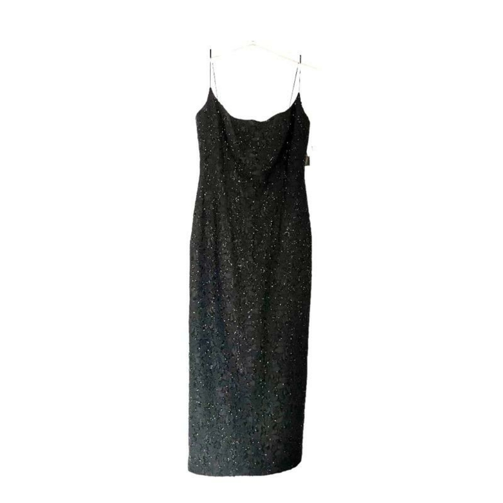 Carmen Marc Valvo signature midi beaded formal dress sz 4 NWT D:Carmen M…